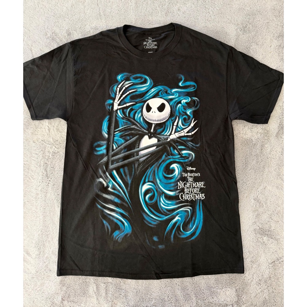 NWOT Disney Nightmare Before Christmas Jack Skellington Blue Swirl Graphic Tee M